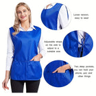 Cobbler Apron With Side Release Buckle For Women Men, Sleeveless Hairdresser Server Smock Jacket For Work Kitchen Garden Art, 4 Pockets Barber Aprons Vest Fast Drying Polyester For Cleaning Painting YVIP