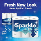 Kitchen cleanup: 2-ply paper towels, white with spirited print, strong absorbency for everyday messes