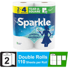 Sparkle Packaging may vary Tear-A-Square Paper Towels,  Double Rolls (220 Sheets Total) - Strong 2-Ply Towels for Kitchen Cleanup and Everyday Messes | Top Choice for Cleaning | Household Favorite | Gift Ideas | As Seen in St