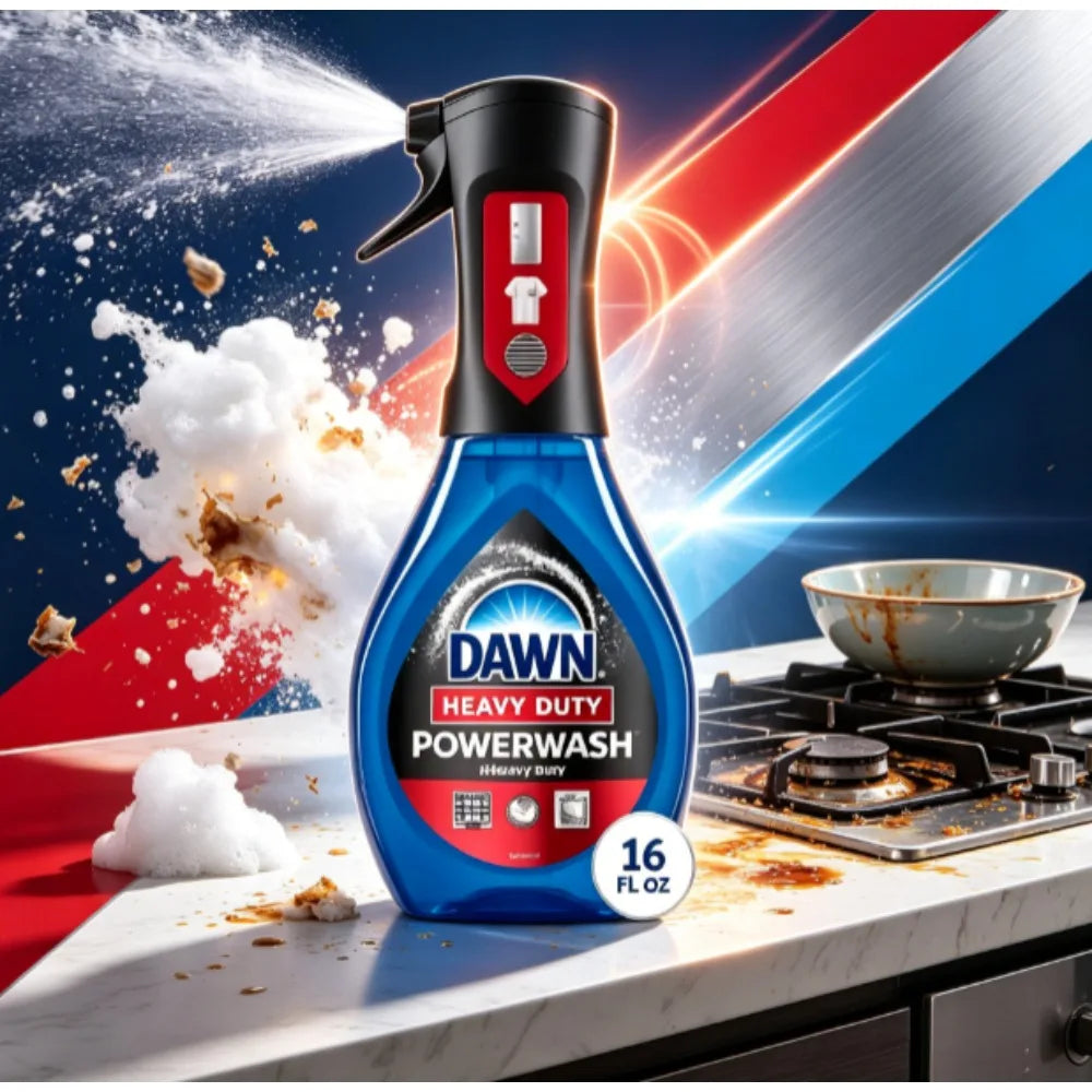 Dawn Powerwash Heavy-Duty Multi-Purpose Dish Cleaner Spray Starter Kit, All-in-One Dish Soap & All-Purpose Surface Cleaner, 16 FL Oz
