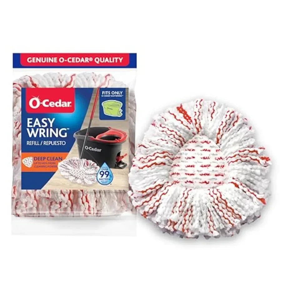 O-Cedar EasyWring Deep Clean Refill 1-Pack 40% More Cleaning Power Microfiber Mop Refill Compatible with O-Cedar EasyWring Spin
