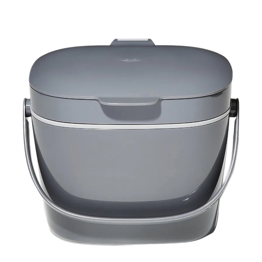 1.75-Gallon Kitchen Compost Bin with Lid Charcoal